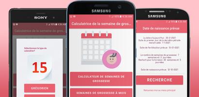 calculer les semaines de grossesse Affiche