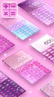 پوستر Pretty Pink Glitter Calculator