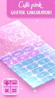 برنامه‌نما Pretty Pink Glitter Calculator عکس از صفحه