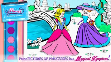 Jeux de coloriage princesse Affiche