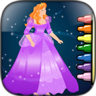 Princesas para colorir ícone