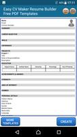 CV Maker Resume PDF Editor Affiche