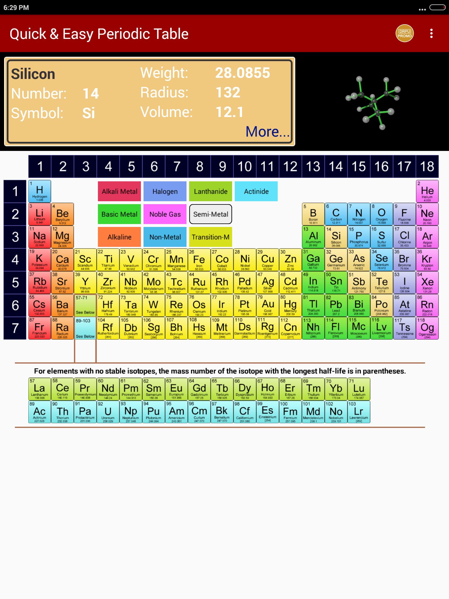 Periodic Table Of Chemical Elements Chemistry App For Android Apk Download - nobelium roblox