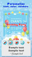 Birthday Invitation Card Maker App syot layar 3