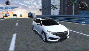 Honda Civic Drive Car Game Affiche