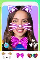 Cute cat face photo editor poster