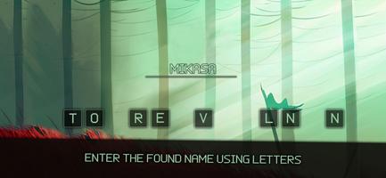 Attack on Titans Quiz Words capture d'écran 2