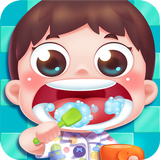 Baby brush teeth ícone