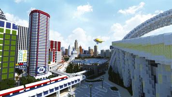 Mapas da cidade Minecraft Mod Cartaz