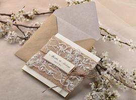 پوستر Rustic Wedding Invitation Cards