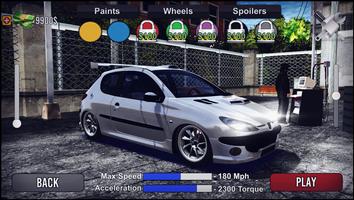 206 Drift Simulator captura de pantalla 1