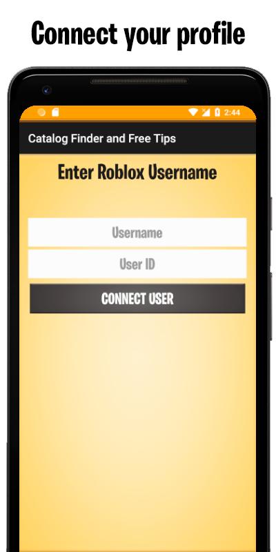 Rbx Free Catalog Items Finder For Android Apk Download - roblox profile finder