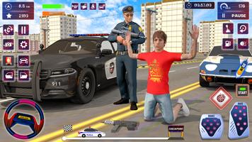 Police Car Chase Parking Games poster