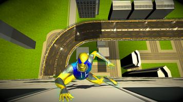 Spider Web Flying Rope Hero الملصق