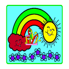 Coloring the rainbow icon