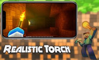 Realistic Torch Mod Minecraft ảnh chụp màn hình 1