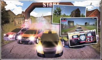 Rally Voiture 3d Affiche