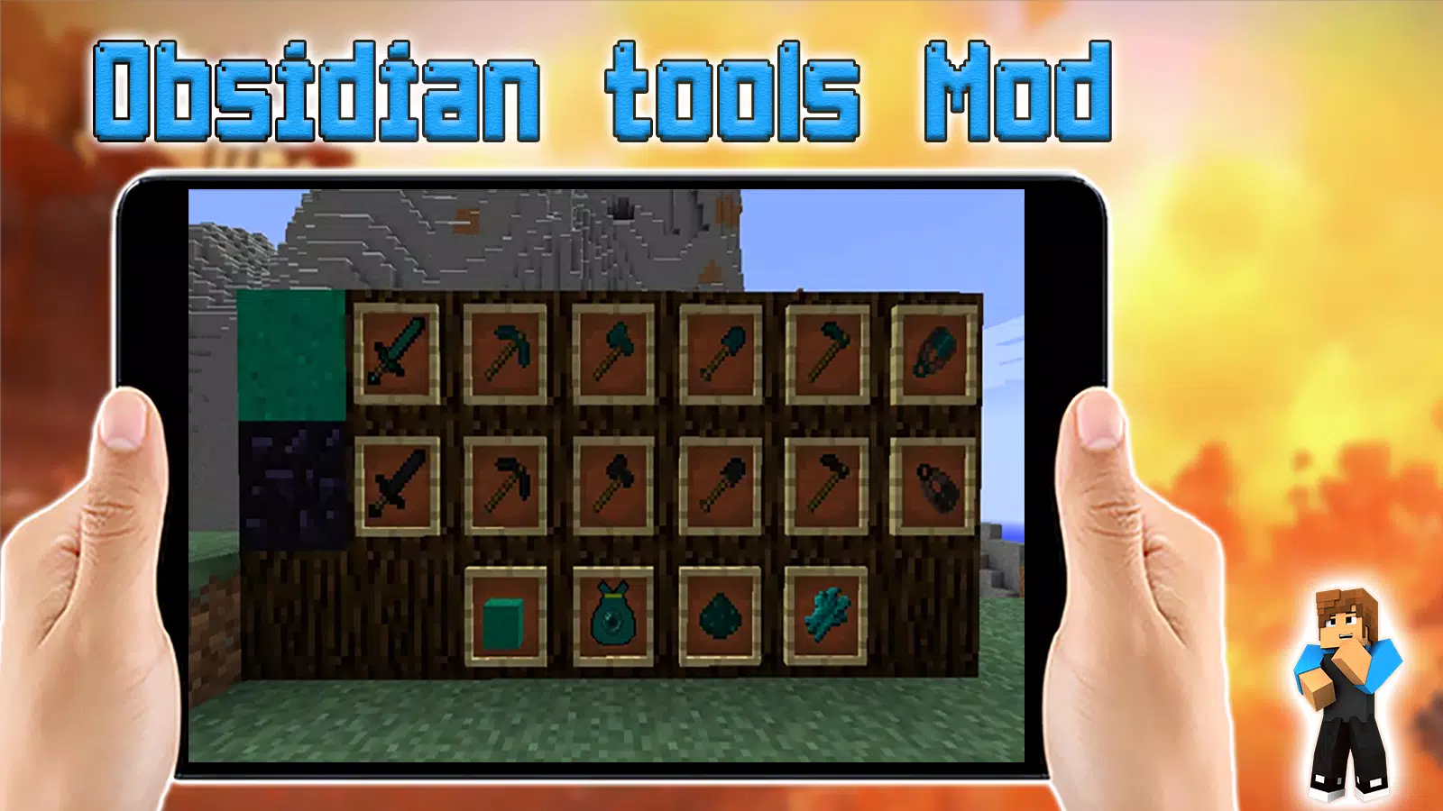 Obsidian Tools Mod For Minecraft Pe Apk Pour Android Telecharger