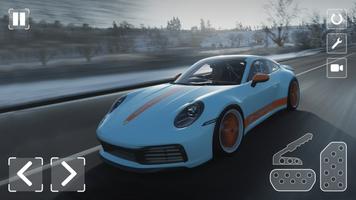 Drift Car Porsche Carrera 911 Poster