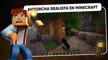 Antorcha realista en Minecraft Poster