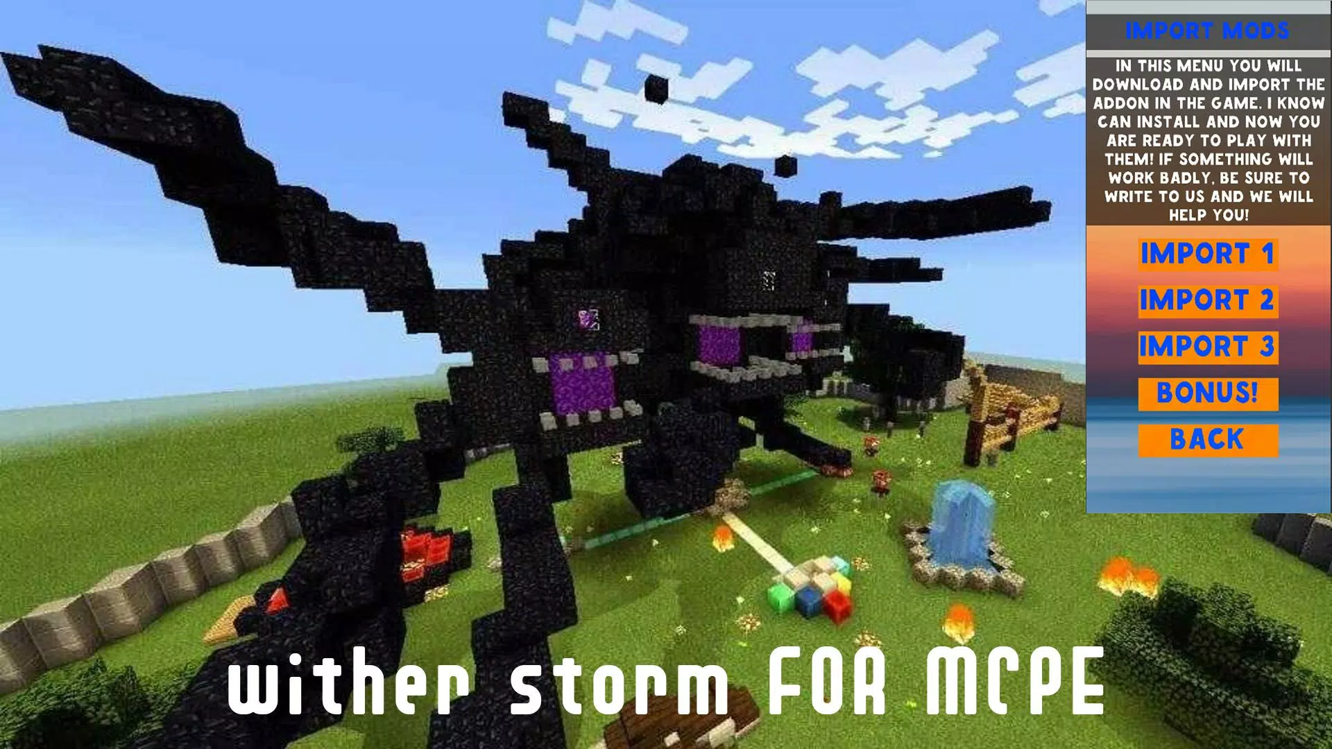 Wither Storm Addon - MCPE Addons for Bedrock & Pocket Edition