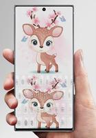 پوستر Cute Girlish Deer keyboard