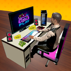 internet gaming cybercafé sim-icoon