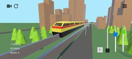 Monorail RapidRush - Train Sim Affiche