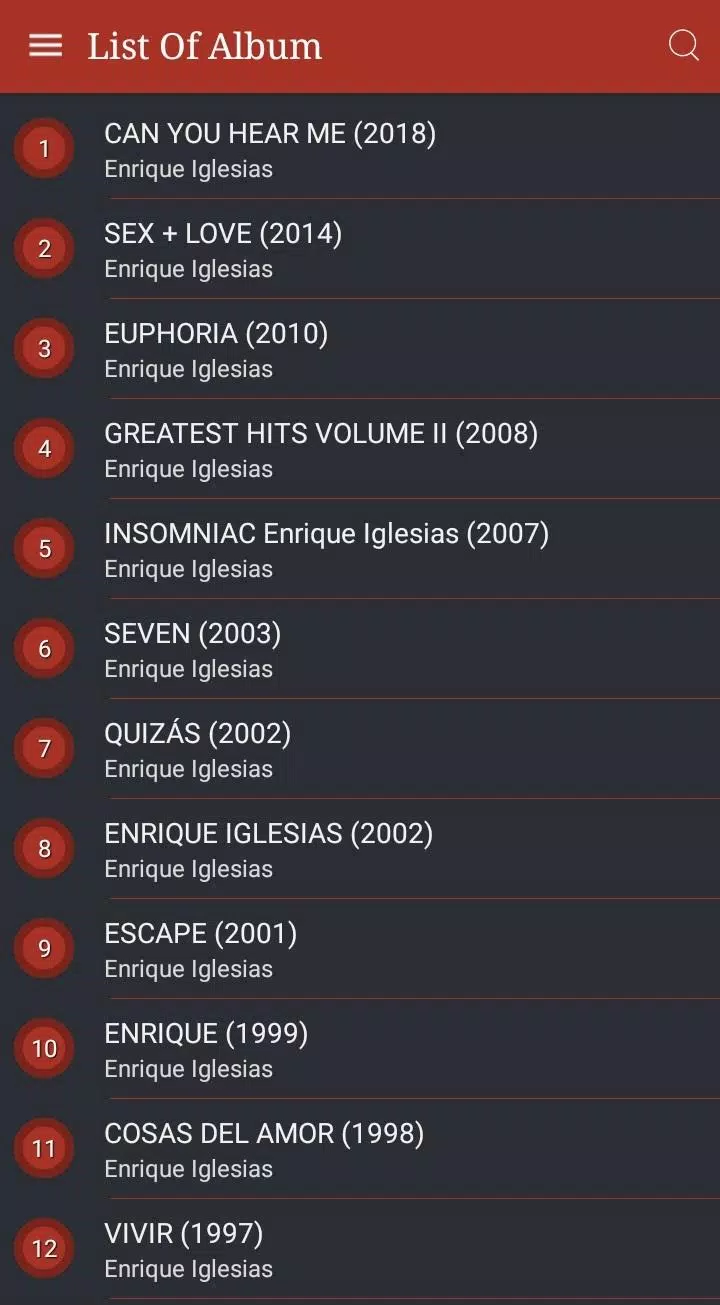 All Enrique Iglesias Songs Lyrics APK for Android Download