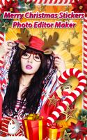 Merry Christmas Stickers Photo Editor Maker Poster