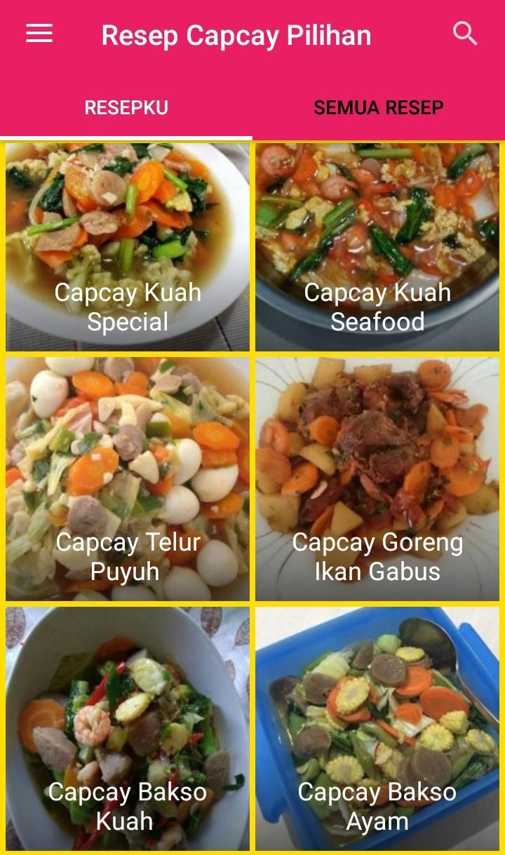 Resep Capcay Pilihan For Android Apk Download