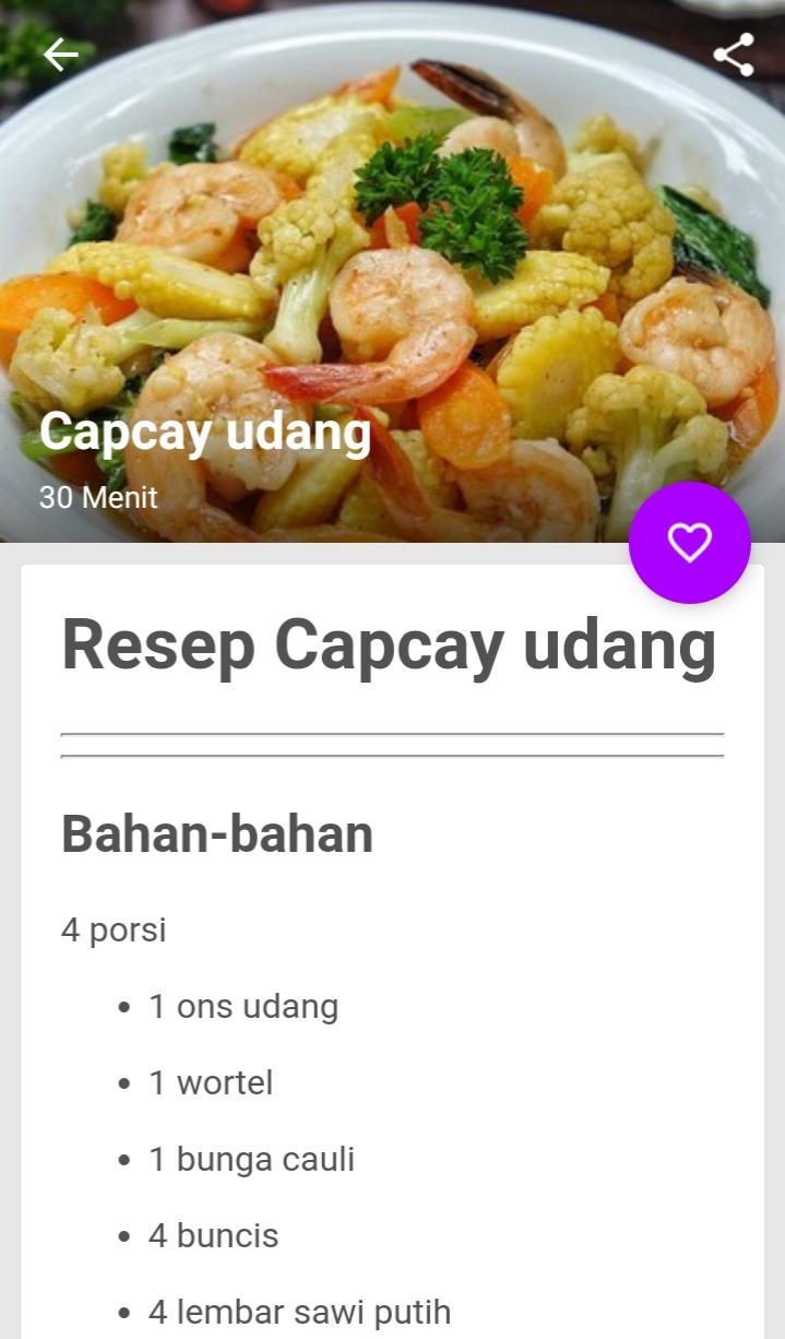Resep Capcay Pilihan For Android Apk Download