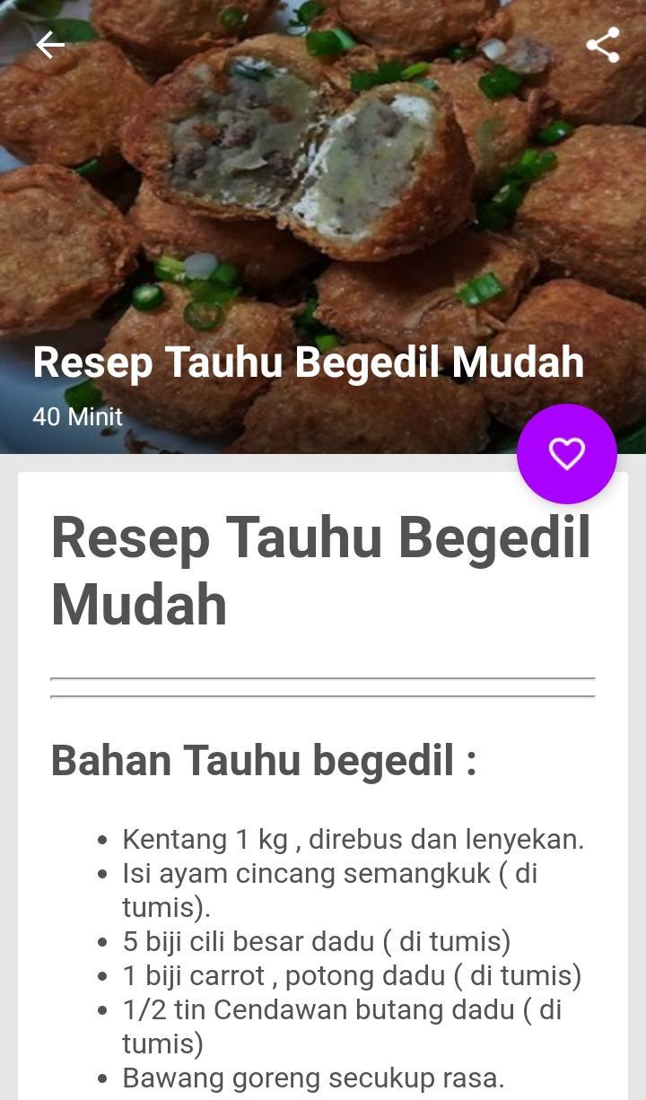 Resepi Tauhu Bergedil For Android Apk Download