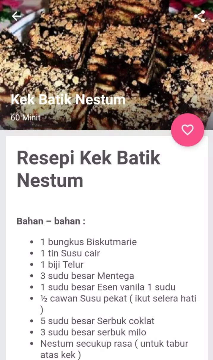 Resepi Kek Batik For Android Apk Download