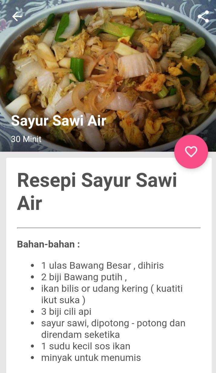 Resepi Pelbagai Sayur For Android Apk Download