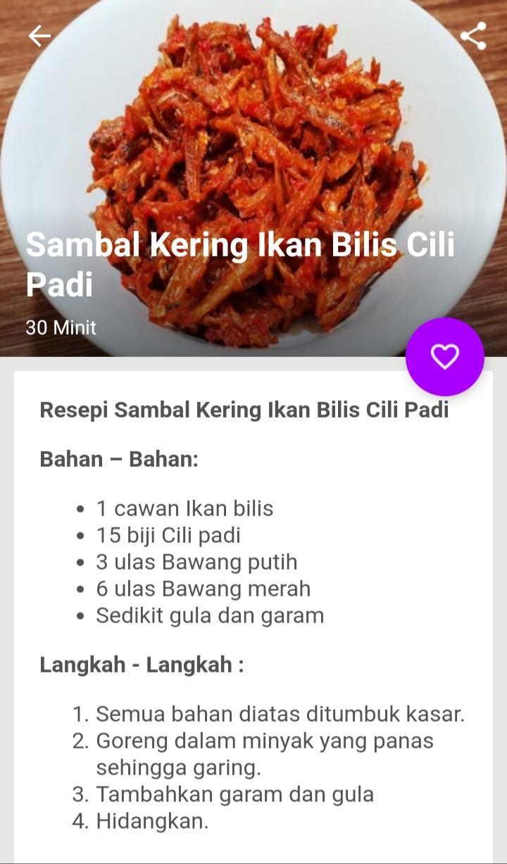 Resepi Sambal Melayu For Android Apk Download