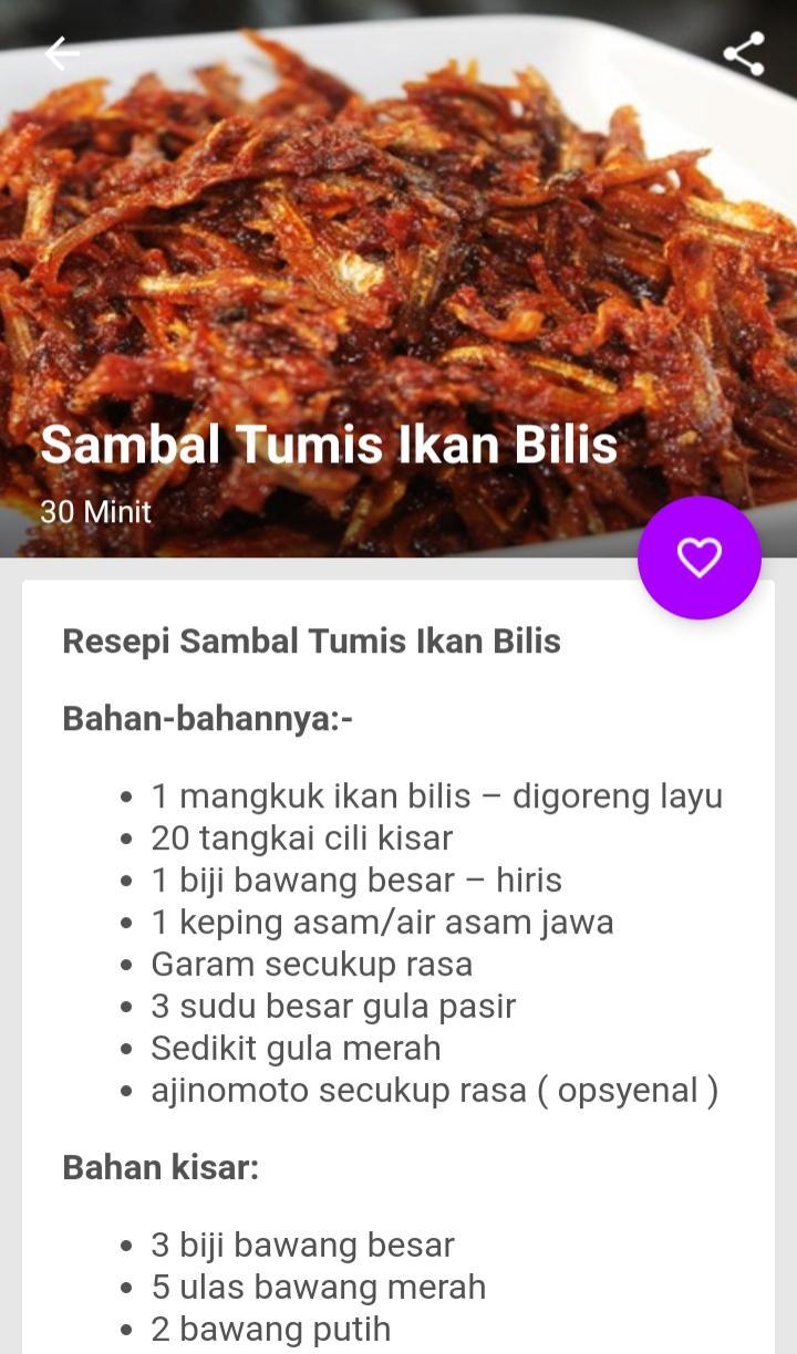 Resepi Sambal Melayu For Android Apk Download