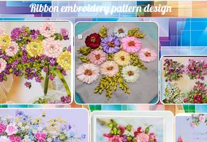 Ribbon embroidery pattern desi постер