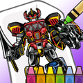 Robot and Kaiju Coloring Book