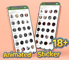 18+ Animated Stickers Romantic capture d'écran 1