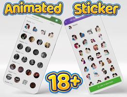 18+ Animated Stickers Romantic Ekran Görüntüsü 3