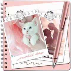 Rose Gold Pink Notes with Phot APK download