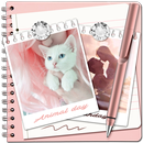 Rose Gold Pink Notes with Phot APK