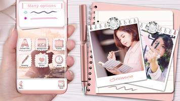 Rose Gold Pink Notes with Phot poster