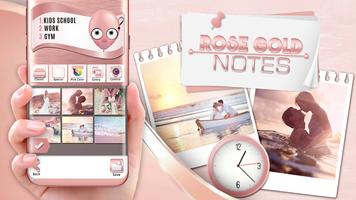 Rose Gold Pink Notes with Phot screenshot 3