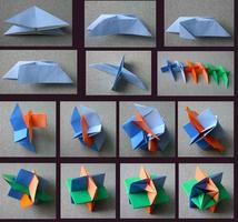 Pas à pas 3D Origami Affiche