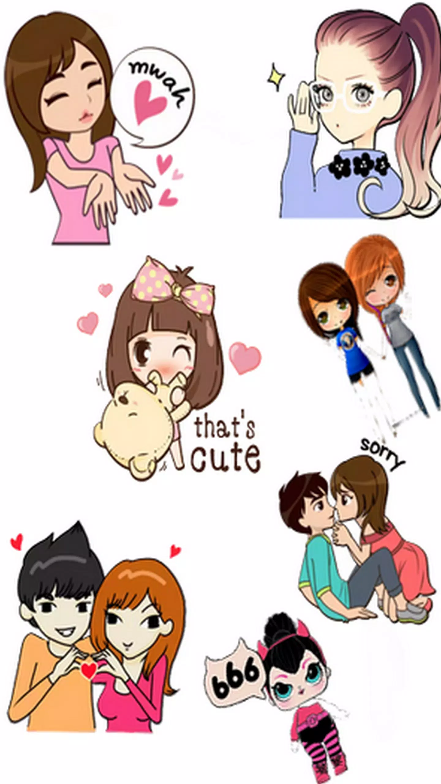 Anime couple Stickers for whatsapp APK pour Android Télécharger