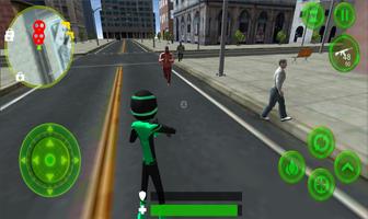 Amazing Green Stick Spider - Gangster Rope Man capture d'écran 3