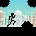 Stickman Runner Taj Mahal-icoon