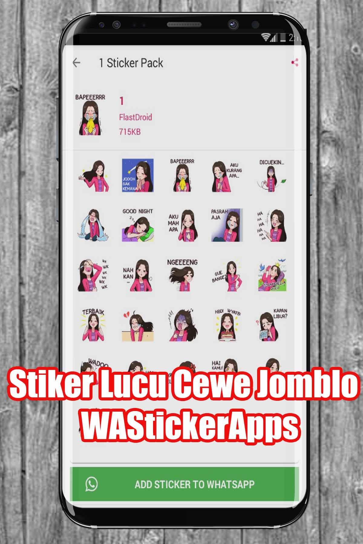 Stiker Lucu Cewe Jomblo Wastickerapps For Android Apk Download